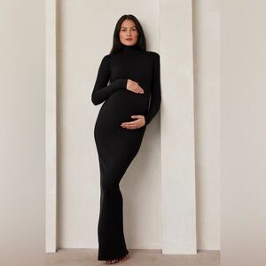 Bumpsuit Sculpting Rib Long Sleeve Dress
